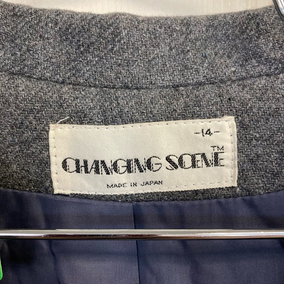 Vintage Women’s Changing Scene Blazer in Recycled Wool Blend Grey Size 12 - Picture 10 of 15